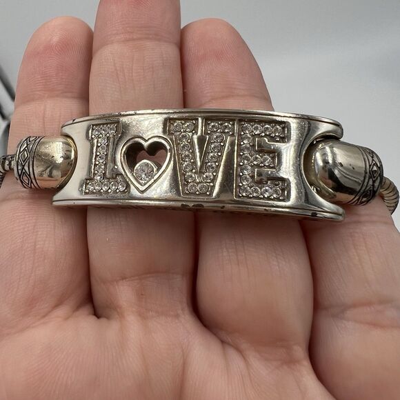 BRIGHTON All You Need is LOVE Charm Bracelet, With Charms And Extender 7-8 Inch - Picture 2 of 14